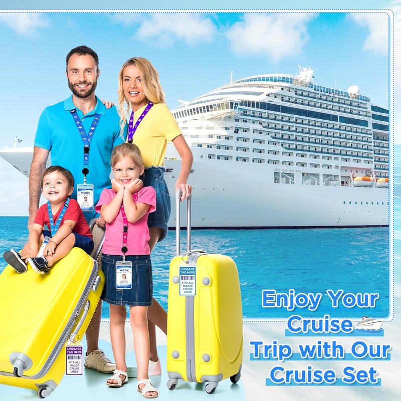FACULX Cruise Ship Essentials, Cruise Must Haves Kits Including Non-Surge Power Strip, Lanyards for Cruise Ship Cards, Luggage Tags, Magnetic Hooks, Clothesline and Clips for All Cruise Lines - Image 5